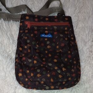 KAVU Multicolor Leaf Print Messenger Bag